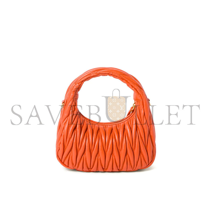MIU MIU WANDER MATTRESSE TEXTURED HANDBAG 5BC125 (20*19*6cm) MIU MIU WANDER MATTRESSE TEXTURED HANDBAG 5BC125 (20*19*6cm)